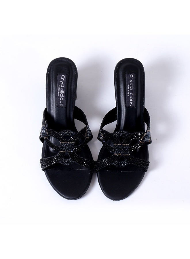 Crystalicious Emily Women Sparkly Heels Handcrafted Comfort for Party, Wedding & Evening Events - Image 3