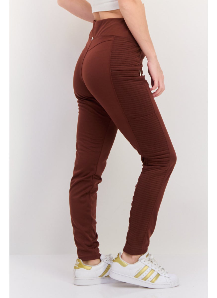 Tahari Sports Women Sportswear Fit Training Leggings, Brown  - Image 2