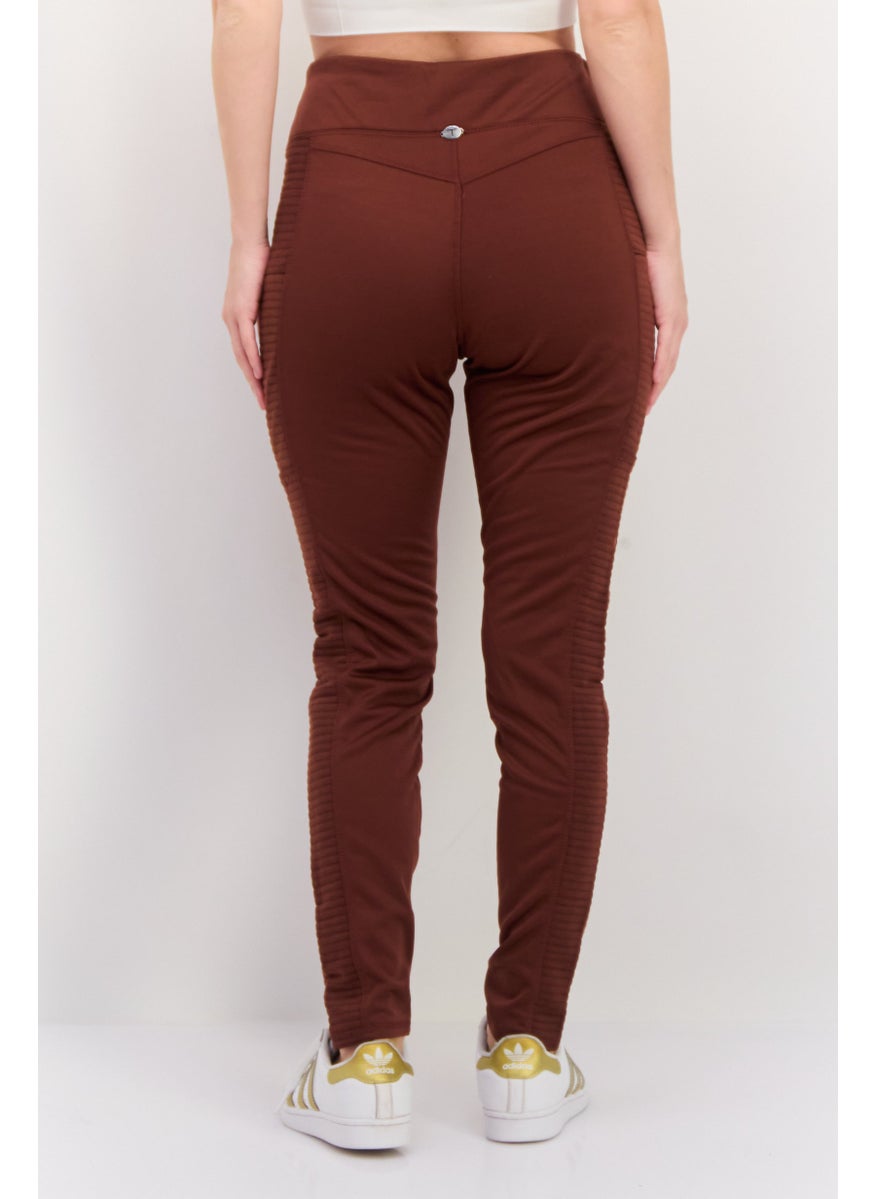 Tahari Sports Women Sportswear Fit Training Leggings, Brown  - Image 3