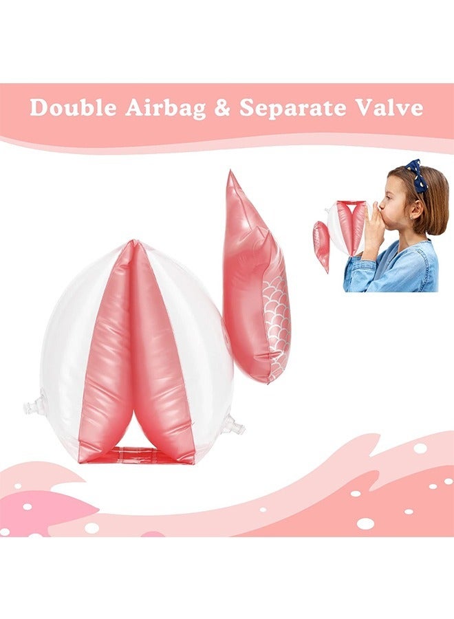 Cartoon Toddler Swim Vest, Environmentally PVC Inflatable Swim Arm Bands, Water Wings Arm Floaties Swimming Armbands for Sea Pool Beach Training (Pink) - Image 4