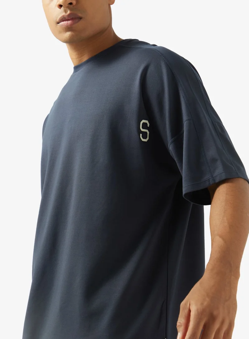 Squatwolf Navy Legacy Oversized Tee for Men | Best Price UAE
