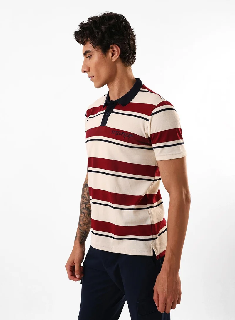 دينيس لينغو تيشيرت بولو رجالي قطن % أبيض مريح