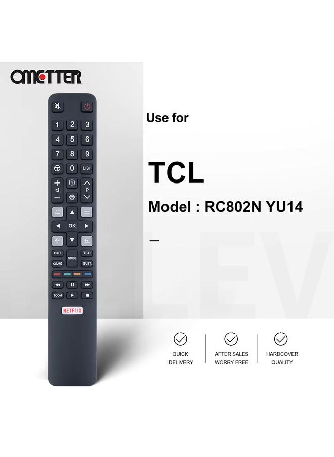 OMETTER - RC802N YU14 YAI3 YUI2 YUI1 YU11 Fit for TCL Smart TV Remote Control 65C2US 75C2US 43P20US U65S9906 U43P6006 Controller - Image 1