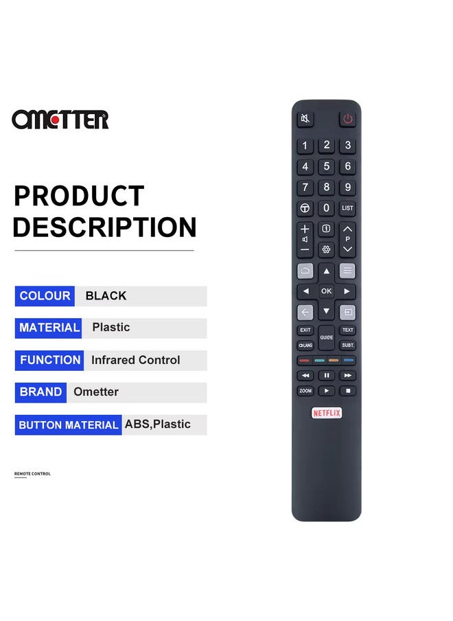OMETTER - RC802N YU14 YAI3 YUI2 YUI1 YU11 Fit for TCL Smart TV Remote Control 65C2US 75C2US 43P20US U65S9906 U43P6006 Controller - Image 1