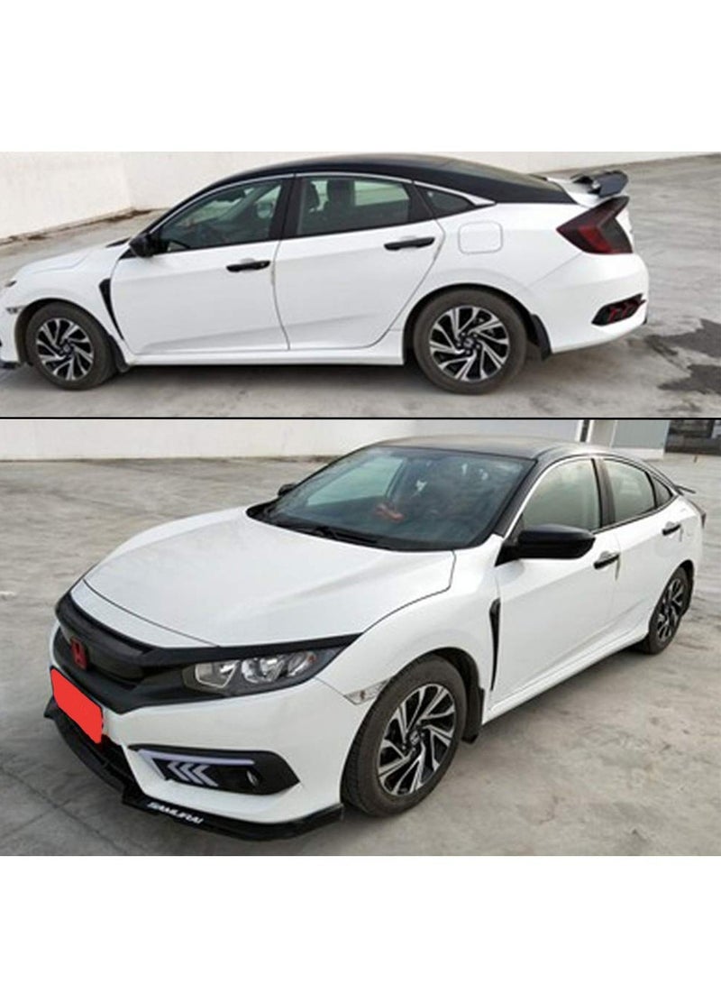 KASTWAVE Car Fender Side Stickers, Side Vents Decorative Air Intake Abs Stickers Universal Fender Car Exterior Accessories Anti-collision Side Wing Stickers (Black) - Image 4