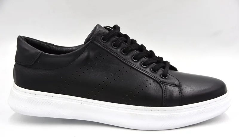 بريجو (Zio Moda) Genuine Leather Poly Light Sole Lace-Up Casual Men's Shoes Black