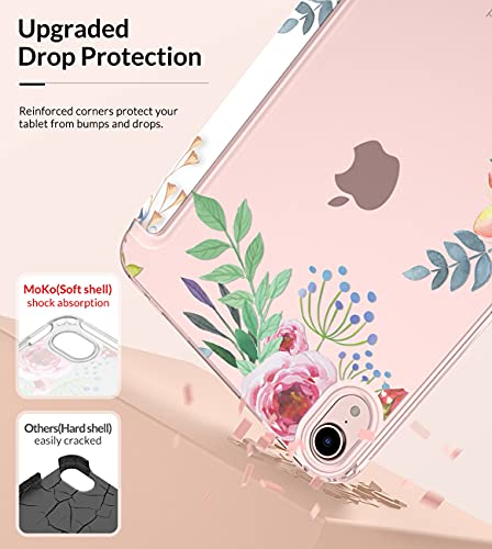 MoKo Case Fit New iPad Mini 7 (A17 Pro) 2024, iPad Mini 6th Generation Case 2021 (8.3-inch), iPad Mini 6 Case, Soft TPU Translucent Frosted Back Cover Case for iPad Mini 7th, Fragrant Flowers - Image 5