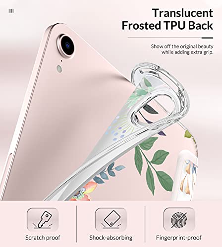 MoKo Case Fit New iPad Mini 7 (A17 Pro) 2024, iPad Mini 6th Generation Case 2021 (8.3-inch), iPad Mini 6 Case, Soft TPU Translucent Frosted Back Cover Case for iPad Mini 7th, Fragrant Flowers - Image 4