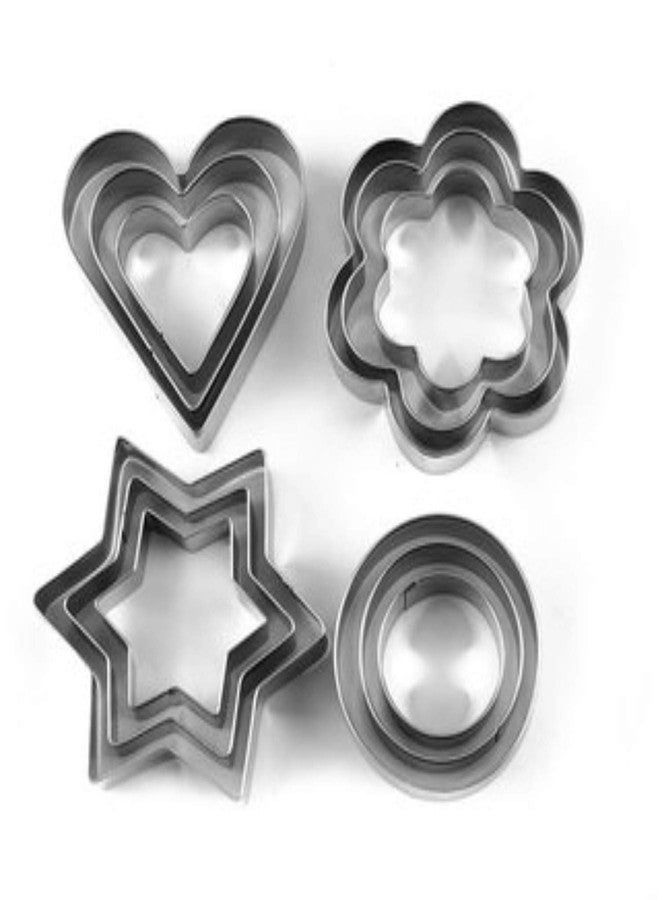 BESTOW Stainless Steel Cookie Cutter Set with 4Shape, 12 Pieces - Image 2
