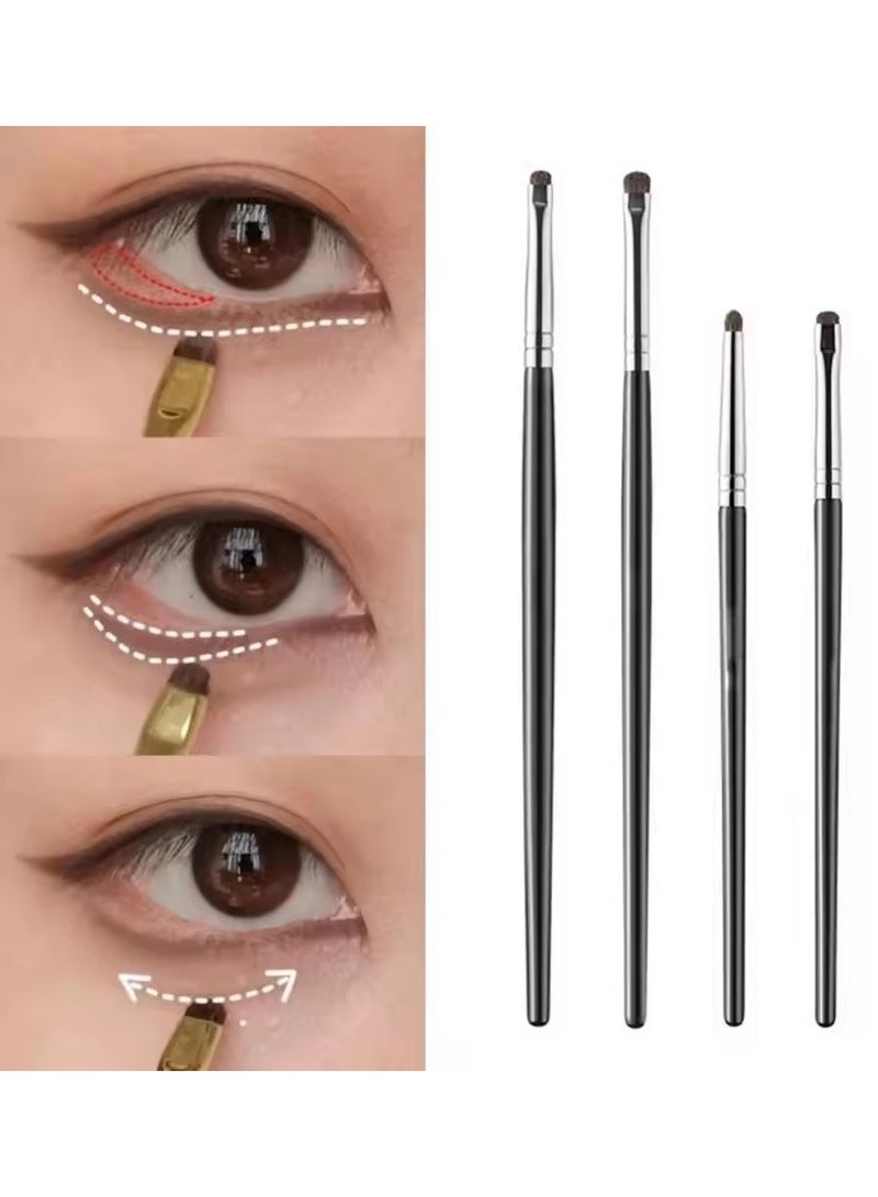 Goolsky 4Pcs Professional Eye Makeup Brush Soft Hairs Brush Eyeliner Brush Mini Smudge Brush Eyeshadow Brush Concealer Brush Corner Highlighter Eyebrow Concealer Brush - Image 1