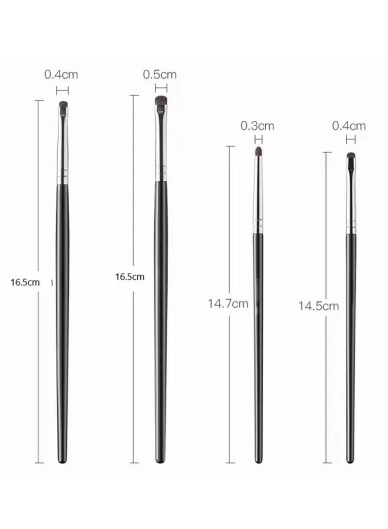 Goolsky 4Pcs Professional Eye Makeup Brush Soft Hairs Brush Eyeliner Brush Mini Smudge Brush Eyeshadow Brush Concealer Brush Corner Highlighter Eyebrow Concealer Brush - Image 2