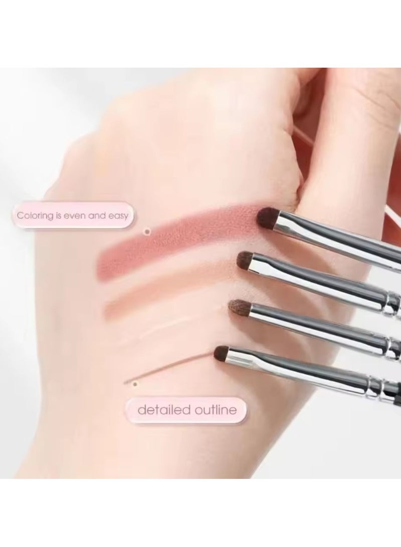Goolsky 4Pcs Professional Eye Makeup Brush Soft Hairs Brush Eyeliner Brush Mini Smudge Brush Eyeshadow Brush Concealer Brush Corner Highlighter Eyebrow Concealer Brush - Image 3