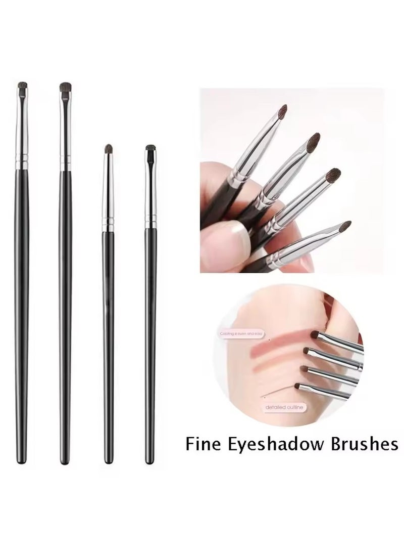 Goolsky 4Pcs Professional Eye Makeup Brush Soft Hairs Brush Eyeliner Brush Mini Smudge Brush Eyeshadow Brush Concealer Brush Corner Highlighter Eyebrow Concealer Brush - Image 4