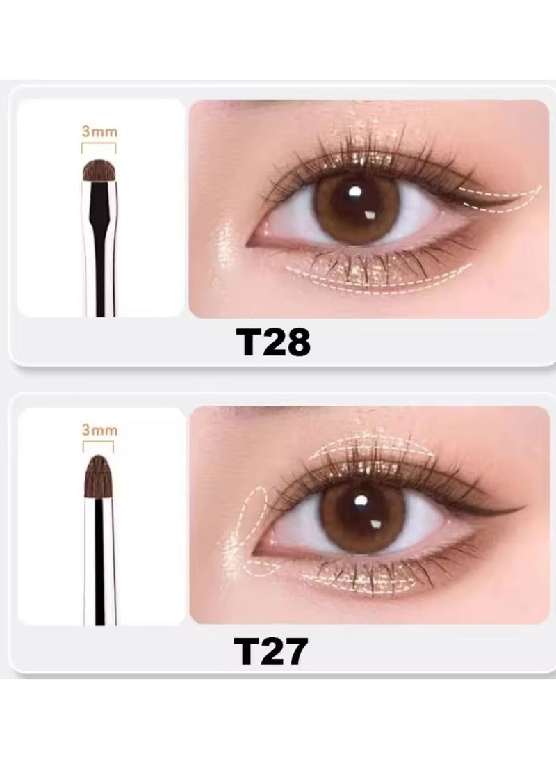 Goolsky 4Pcs Professional Eye Makeup Brush Soft Hairs Brush Eyeliner Brush Mini Smudge Brush Eyeshadow Brush Concealer Brush Corner Highlighter Eyebrow Concealer Brush - Image 5