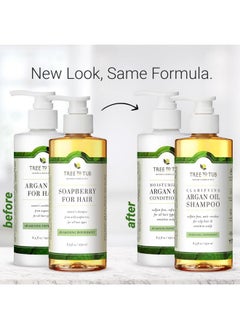 Tree to Tub Sulfate Free Shampoo And Conditioner Set For Oily Hair Frizz Sensitive Scalp Hydrating Argan Oil Shampoo And Conditioner For Women & Men W/Organic Coconut Oil All Natural Peppermint  - Image 5