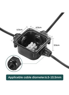 KASTWAVE Set of 5 Waterproof Junction Boxes 3 Way Suitable for Outdoor Garden Road Cable Connectors Outdoor/External Electrical Box  - Image 3