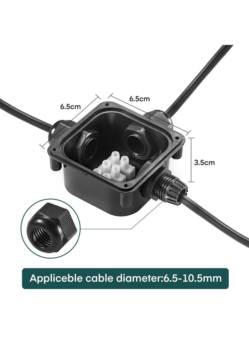 KASTWAVE Set of 5 Waterproof Junction Boxes 3 Way Suitable for Outdoor Garden Road Cable Connectors Outdoor/External Electrical Box  - Image 3