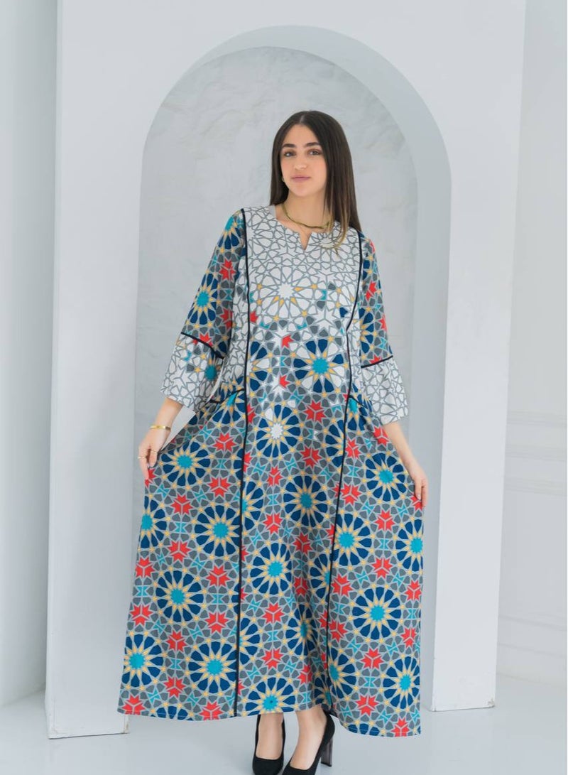 جلابية مزخرفة مميزة تجمع بين الفخامة والراحةA-368