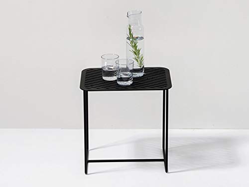 INDIAN DECOR INDIAN DECOR 49990 Premium Coffee TableCenter TableBedside TableSide TableCorner Table Living Room Small Table Small Square Table Black 40x40x 40 cm Made in India - Image 1