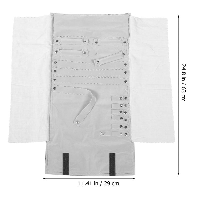 BESTOYARD Velvet Travel Jewelry Roll Portable Jewelry Holder Travel Bag Jewelry Travel Organizer for Necklaces Earrings Bracelets Rings Brooches and More Travel for Women - Image 4