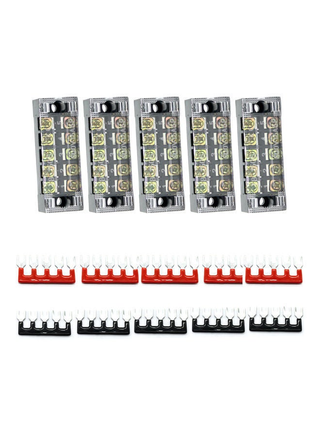 NIBEMINENT 10-Pieces Double Row Screw Terminal Strip - Image 1