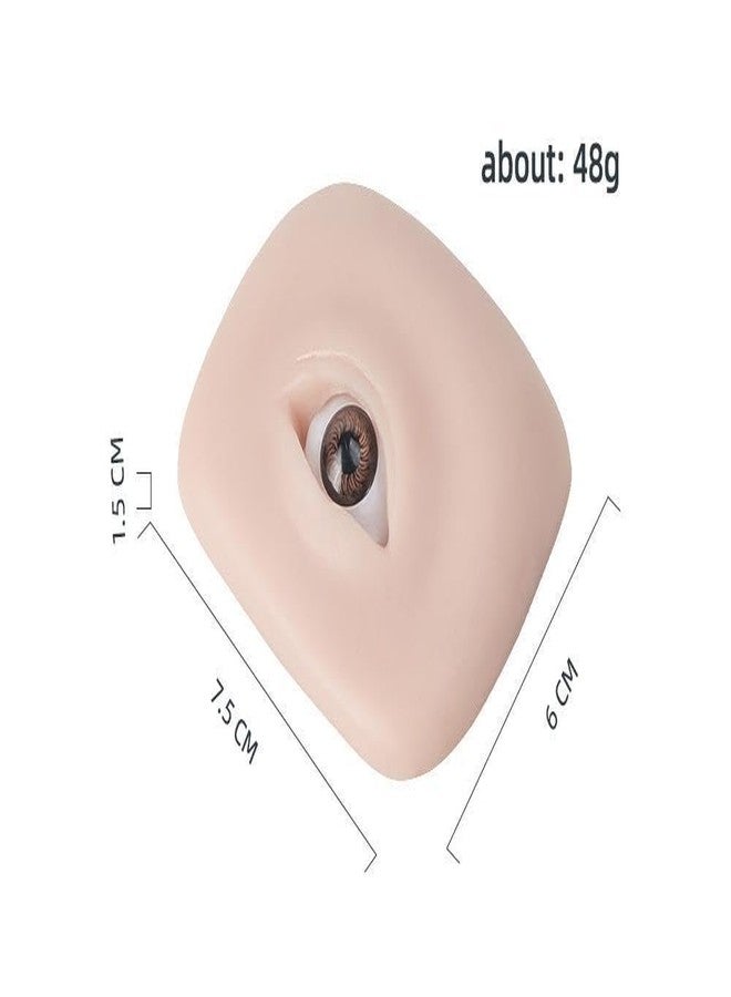 HOTWE 3D Silicone Fake Eyes Models,1 Pair Artificial Practice Skin for Eyebrow Microblading,Eyes Board for Eyelash Extensions for Beginners and Artists (Light Skin) - Image 4