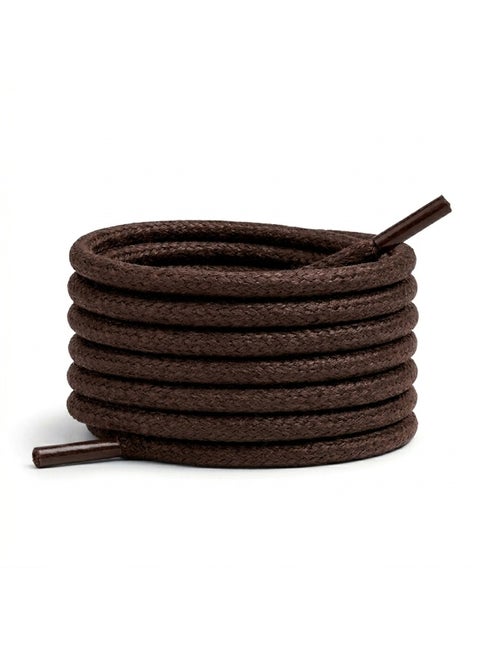 Round waxed cotton shoelaces for men's and women's boots, sneakers, ankle boots, and dress shoes - available in two pairs in 0various lengths and colors