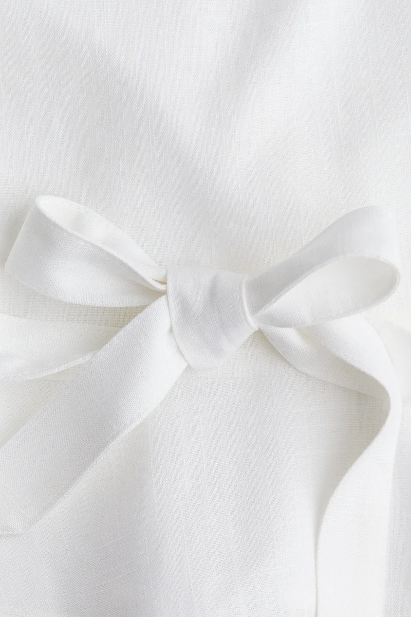 اتش اند ام Linen-blend blouse