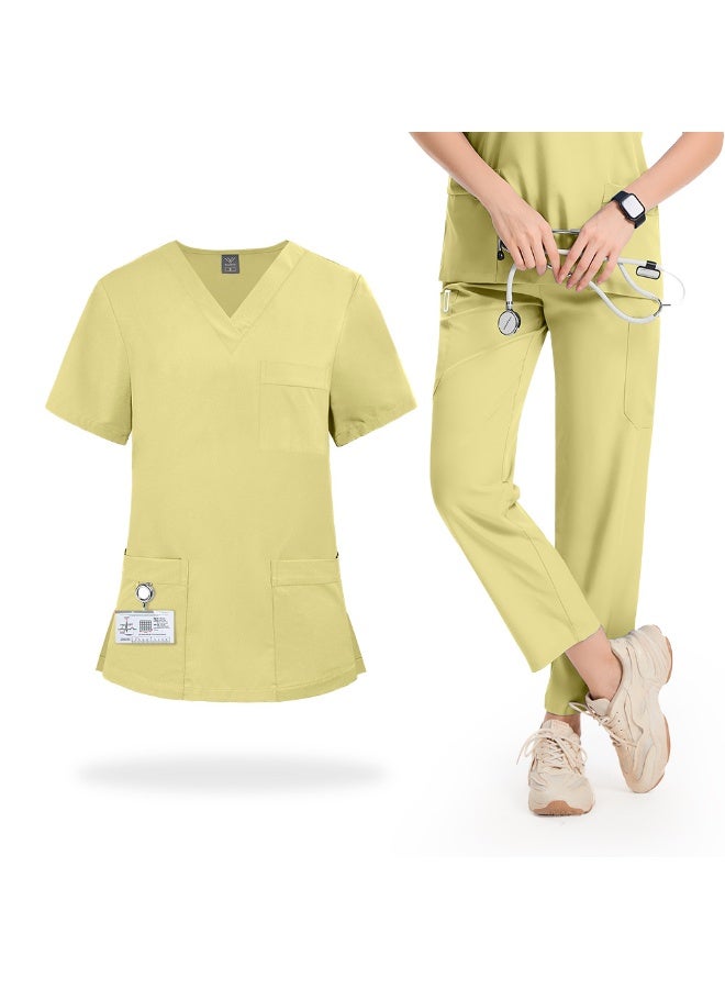 NIBEMINENT Medical Uniforms Women Scrubs Sets  Doctors Hospital Nurses Accessories Dental Clinic Spa Salon Workwear Clothes - Image 1