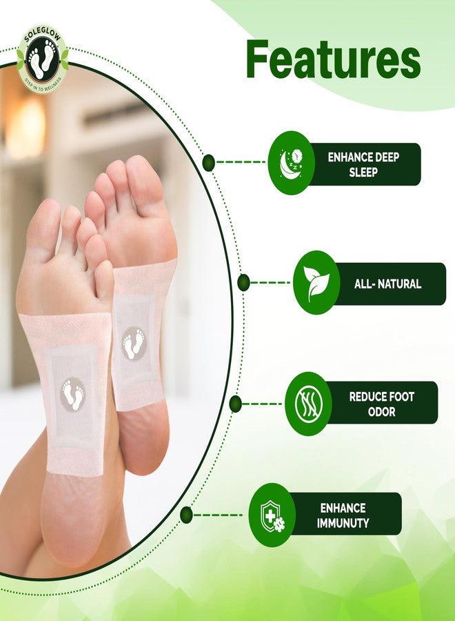 Soleglow Ultra Premium Detox Foot Patches Cleansing Toxin Remover Foot Pads For Men And Women Stress Relief & Detoxification (Pack of 1, Bamboo Vinger) - Image 3