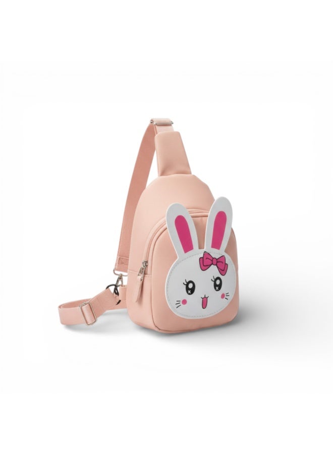 KANAZ Kids backBag waterproof, Bunny Rabbit Design, Small Shoulder Sling Bag for kids, Adjustable Strap with small Ball, A0099 Arnabah Bak (kashmir) - Image 2