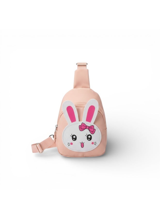 KANAZ Kids backBag waterproof, Bunny Rabbit Design, Small Shoulder Sling Bag for kids, Adjustable Strap with small Ball, A0099 Arnabah Bak (kashmir) - Image 3