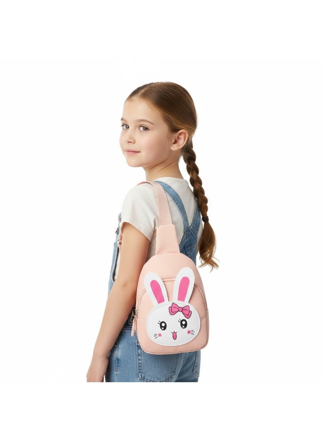 KANAZ Kids backBag waterproof, Bunny Rabbit Design, Small Shoulder Sling Bag for kids, Adjustable Strap with small Ball, A0099 Arnabah Bak (kashmir) - Image 4