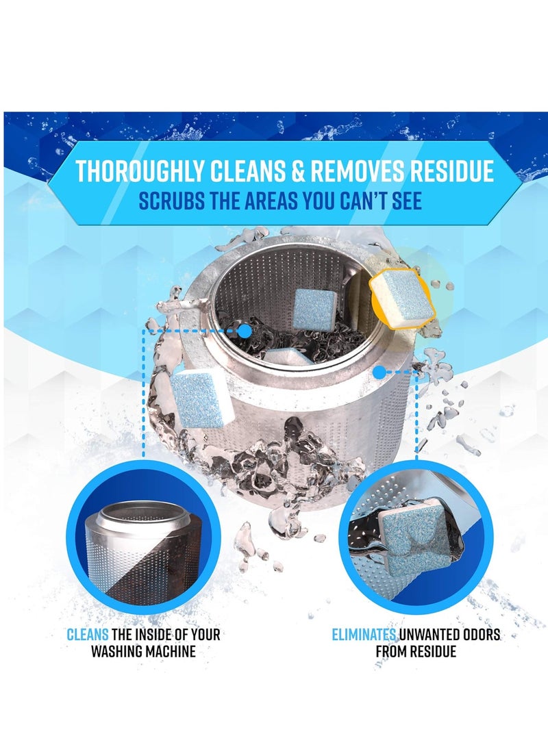 Loxira 24 Pack Washing Machine Cleaner Descaler  - Deep Cleaning Tablets For HE Front Loader & Top Load Washer, Septic Safe Eco-Friendly Deodorizer, Clean Inside Drum and Laundry Tub Seal - 12 Month Supply - Image 5