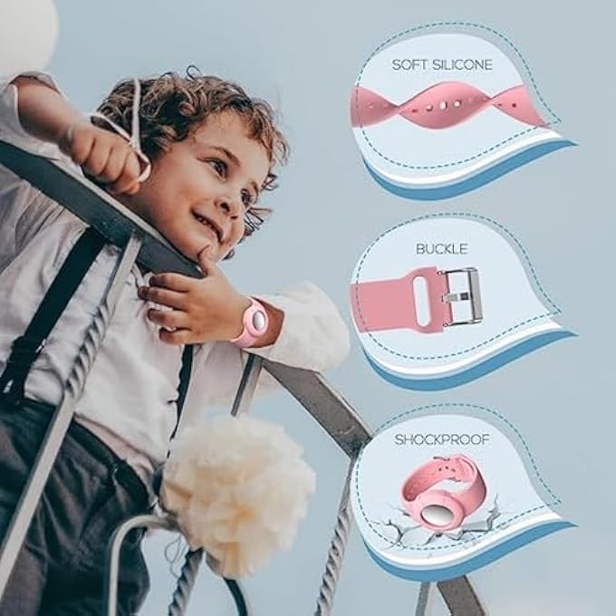 rayihni 2Pcs Wristbands For Airtag, Soft Silicone Bracelet Kids,Lightweight And Waterproof Band Compatible With Watch Band For Children And Toddler - Image 5