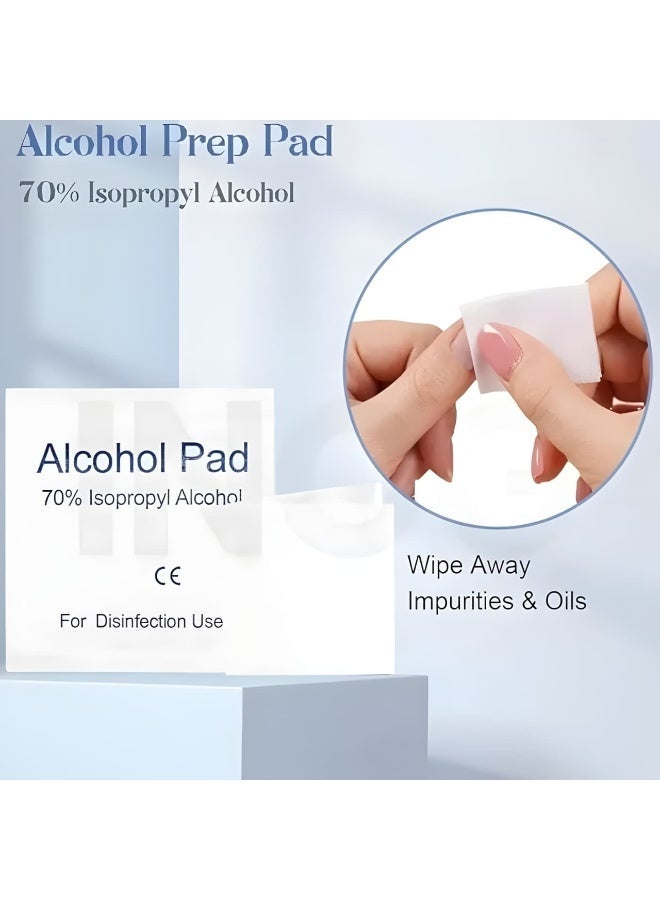 طقم أدوات تركيب وتجهيز الأظافر الاحترافي 5 في 1 - مجموعة العناية بالأظافر مع مبرد ومسحات كحولية ولاصق أظافر - 4 قطع - Image 4