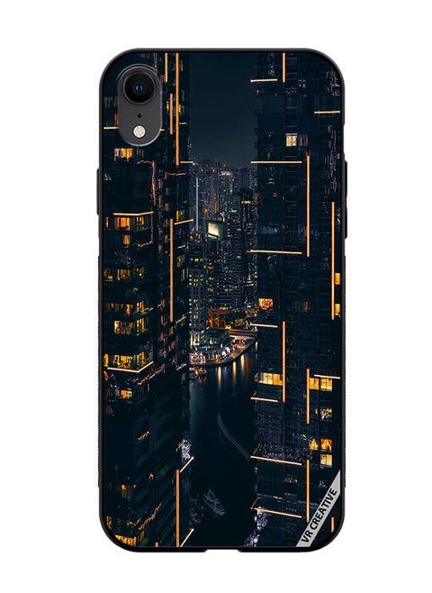Protective Case Cover For Apple iPhone XR Building View Design Multicolour
