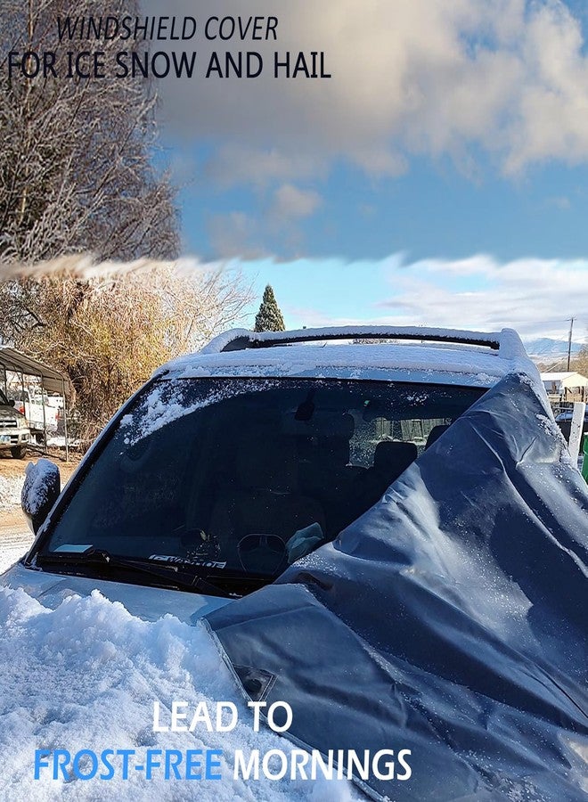 SLOGENTO Windshield Cover for Ice and Snow for 1996-2024 GMC Savana Van Accessories Enhanced Waterproof 600D Oxford Fabric Passenger & Cargo Van All Weather Windshield Frost Cover for Savana Van - Image 4