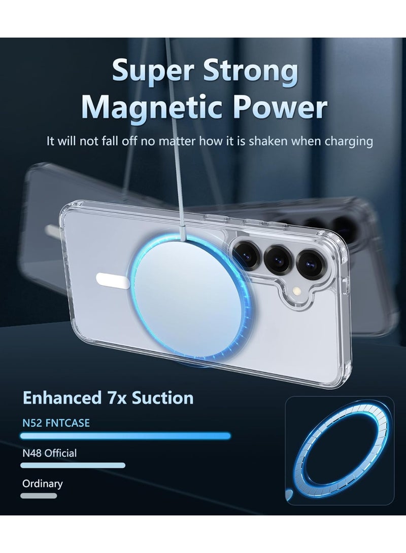 BORTONY Samsung Galaxy S25 FE Cover Clear Magnetic Case for Galaxy S25 FE Anti Scratch Shockproof Protective Phone Case for Samsung Galaxy S25 FE 6.7 inch - Image 4