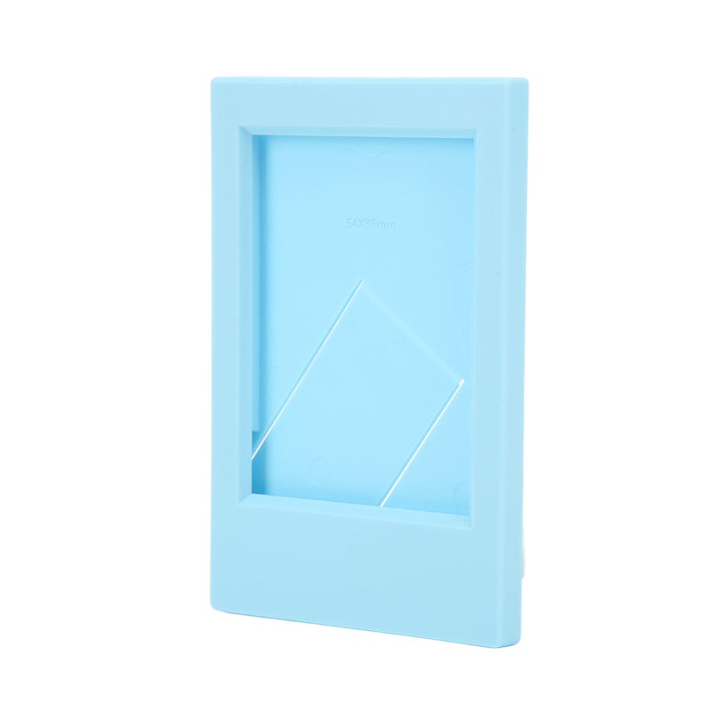 Photo Frame Plastic Rectangle Desktop Classical Stand Picture Frame for Fujifilm for Instax Mini 3in Photos Sky Blue - Image 1