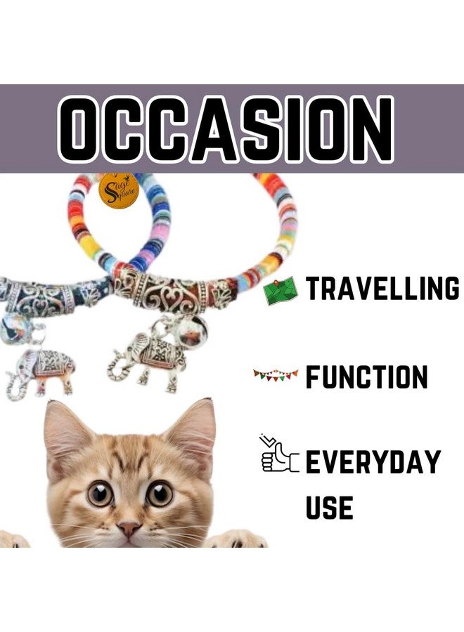 سايج سكوير قلادة قطة أنيقة مع قلادة أنيقة لحيوانك الأليف المواكب للموضة، قلادة عتيقة لإضفاء لمسة من الأناقة والسحر العتيق، إكسسوارات عصرية ومظهر عصري (صغير) - Image 3