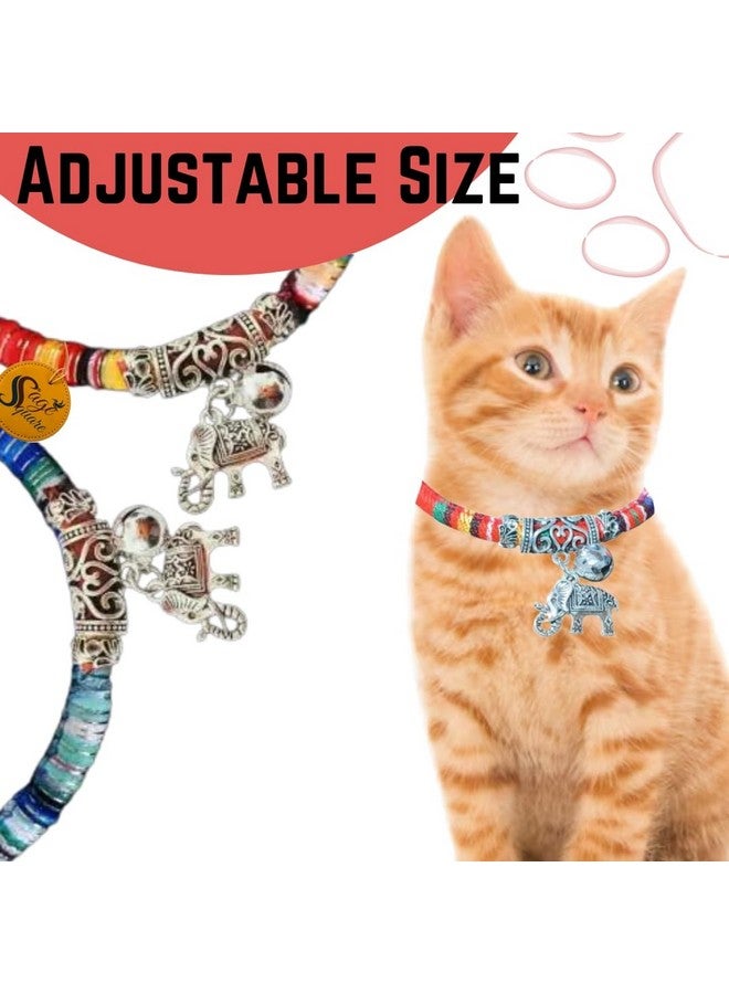سايج سكوير قلادة قطة أنيقة مع قلادة أنيقة لحيوانك الأليف المواكب للموضة، قلادة عتيقة لإضفاء لمسة من الأناقة والسحر العتيق، إكسسوارات عصرية ومظهر عصري (صغير) - Image 5