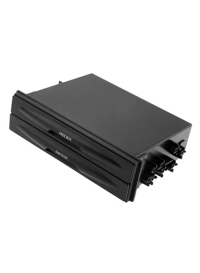 2 Tier Car Convertible Storage Box Durable Plastic Organizer With Drink Holder 1pc - Image 5
