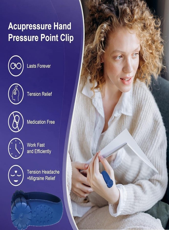 LARYNX Hand Acupressure Point Clip, Headache, Migraine, Tension Relief Wearable - Sugar Control LI4 Acupressure Point Clip, Headache Relief Hand Clip (Pack of 1) - Image 4