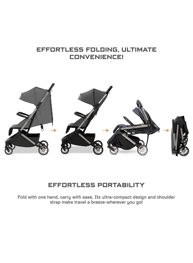 neobreez NEOLITE Ultra-Lightweight Cabin Size Approved Travel Compact Foldable Kids Baby Toddler Stroller, One-Hand Fold Baby Trolley, Adjustable Seat, UPF 50+Canopy, 0-4yrs,  22kg, 3yrs Warranty
