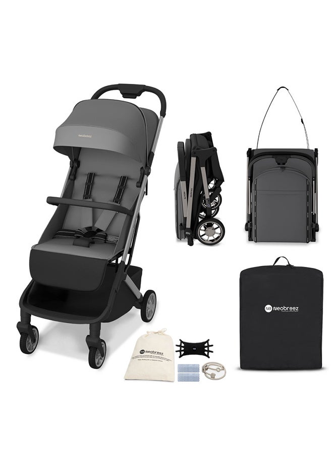 neobreez NEOLITE Ultra-Compact Lightweight Cabin-Approved Travel Baby Toddler Stroller|Quick Compact One-Hand Fold Pushchair, UPF 50+ Canopy, Gift Bag, Phone Holder, Toy Strap|0-4yrs, 22kg, 3yrs Warranty  - Image 1