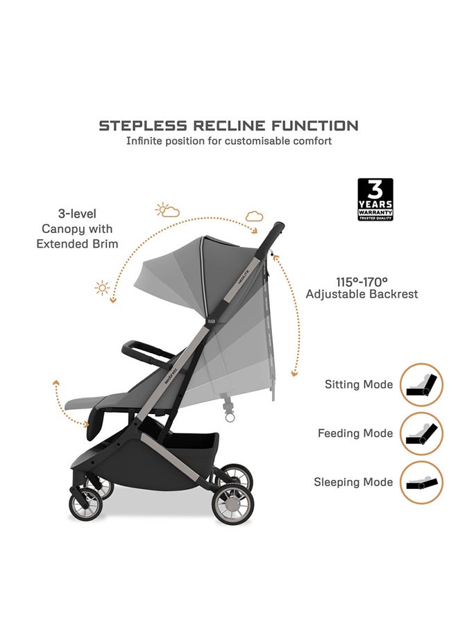 neobreez NEOLITE Ultra-Compact Lightweight Cabin-Approved Travel Baby Toddler Stroller|Quick Compact One-Hand Fold Pushchair, UPF 50+ Canopy, Gift Bag, Phone Holder, Toy Strap|0-4yrs, 22kg, 3yrs Warranty  - Image 2