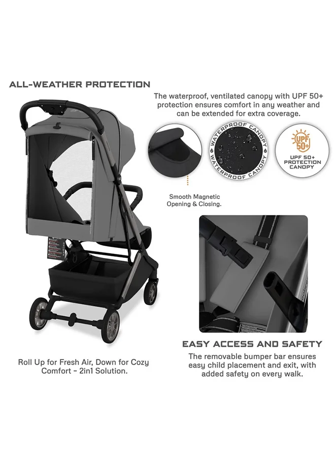 neobreez NEOLITE Ultra-Lightweight Cabin Size Approved Travel Compact Foldable Kids Baby Toddler Stroller, One-Hand Fold Baby Trolley, Adjustable Seat, UPF 50+Canopy, 0-4yrs,  22kg, 3yrs Warranty