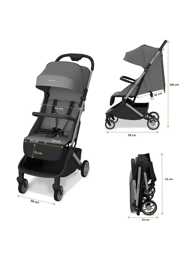 neobreez NEOLITE Ultra-Lightweight Cabin Size Approved Travel Compact Foldable Kids Baby Toddler Stroller, One-Hand Fold Baby Trolley, Adjustable Seat, UPF 50+Canopy, 0-4yrs,  22kg, 3yrs Warranty