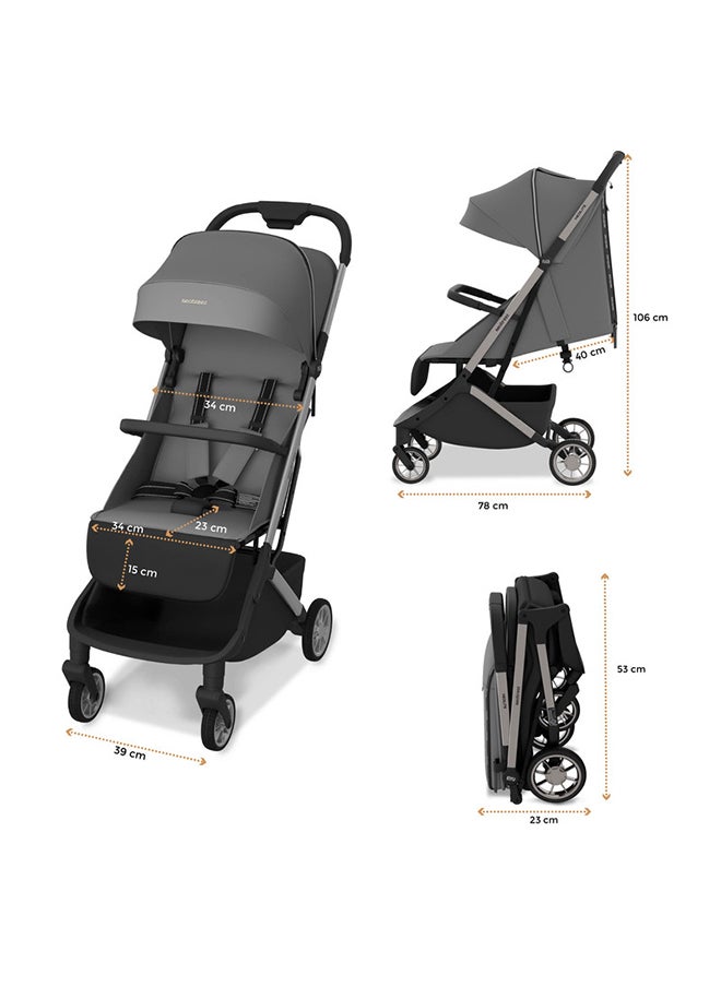 neobreez NEOLITE Ultra-Compact Lightweight Cabin-Approved Travel Baby Toddler Stroller|Quick Compact One-Hand Fold Pushchair, UPF 50+ Canopy, Gift Bag, Phone Holder, Toy Strap|0-4yrs, 22kg, 3yrs Warranty  - Image 5